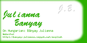 julianna banyay business card