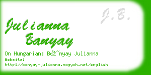 julianna banyay business card